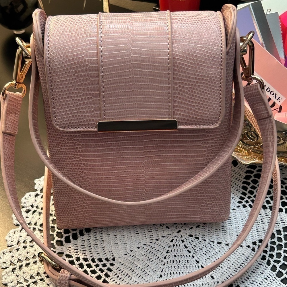 👛Pink Box Clutch Phone Bag Handbag Shoulder Crossbody Purse - Picture 2 of 9